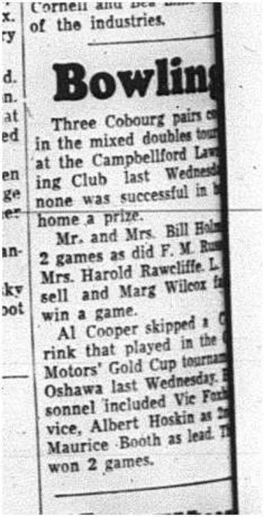 1964-08-26 Bowling -Mixed -Cambellford Lawn Bowling Club