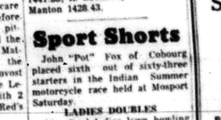 1964-09-09 Motorcycling Racing -Boys - John Fox - Indian Summer Motorcycle Race