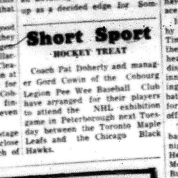 1964-09-16 Baseball - Boys - Cobourg Legion Peewee Baseball Club