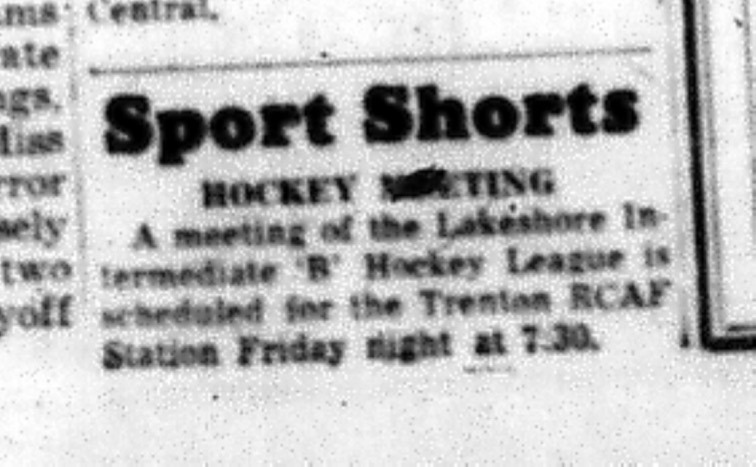 1964-09-16 Hockey - Boys - Lakeshore Intermediate B Hockey League - Meeting