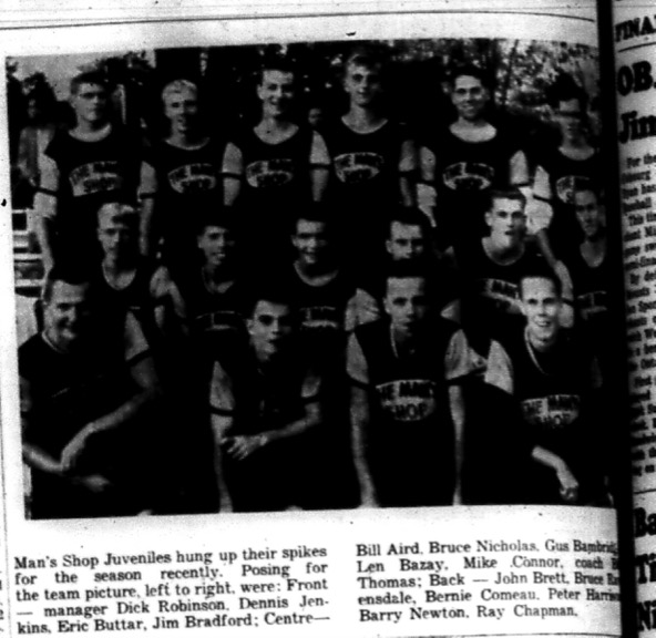 1964-09-23 Softball - Mens - Cobourg Mens Softball League - Man_s Shop Juveniles - Team Picture