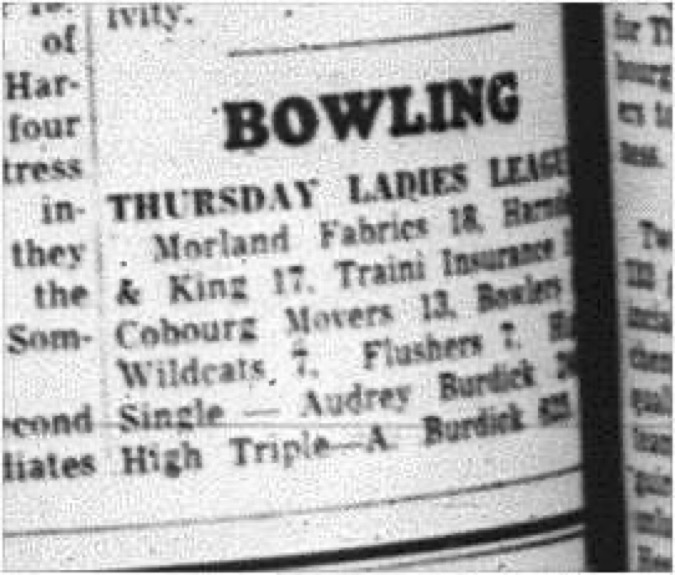 1964-10-07 Bowling - Ladies - Thursday Ladies League - Results