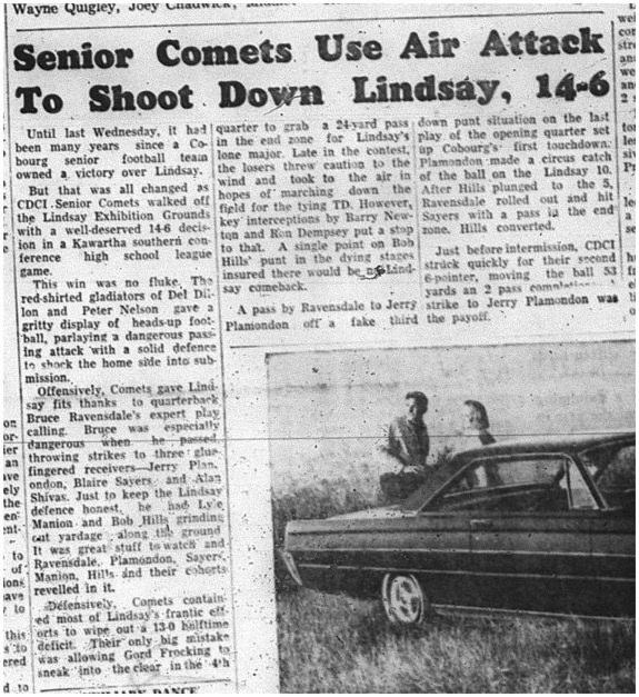 1964-10-07 School - Football - Boys - CDCI Senior Comets Vs. Lindsay