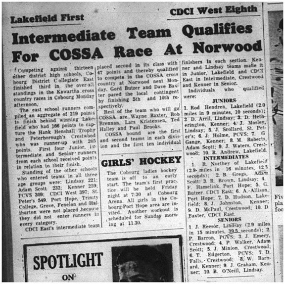 1964-10-21 School - Cross Country - Norwood Race - COSSA Qualifier - Intermediates