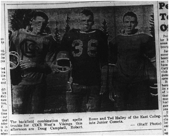 1964-10-21 School - Football - Boys - CDCI West Junior Comets - Backfield - Picture