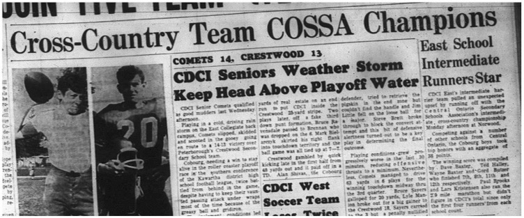 1964-10-28 School - Cross Country - Mixed- CDCI Intermediate Team - COSSA Championship