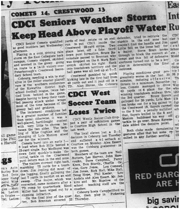 1964-10-28 School - Football - Boys - CDCI Senior Comets Vs. PCSS