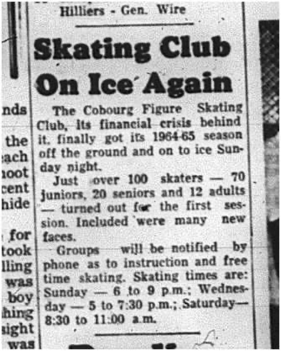 1964-11-04 Figure Skating - Mixed- Cobourg Figure Skating Club - Starts
