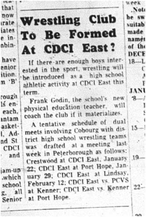 1964-11-04 School - Wrestling - Boys - CDCI East