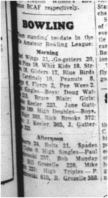 1964-11-11 Bowling - Mixed- Litle Amateur League - Morning - Afternoon