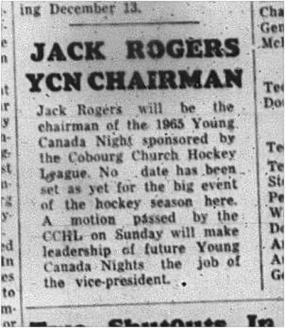 1964-11-11 Hockey - Boys - CCHL - Jack Rogers - YCN