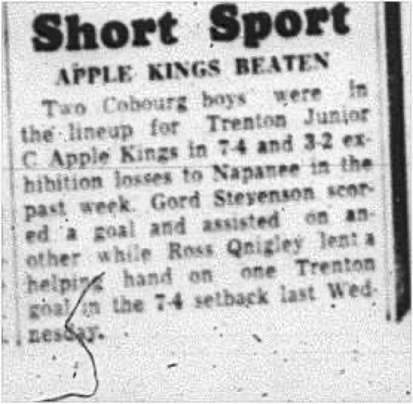 1964-11-11 Hockey - Trenton Junior C 2 Cobourg players