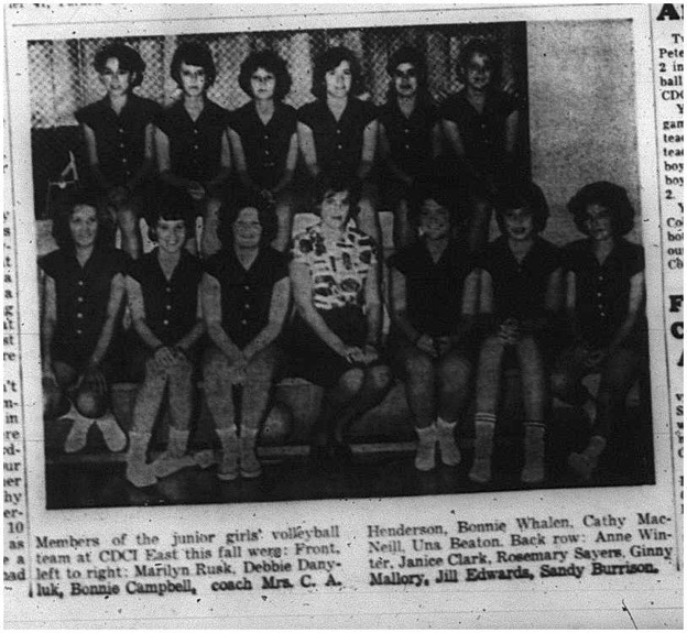 1964-11-11 School - Volleyball - CDCI East Junior Girls Team - Team Picture