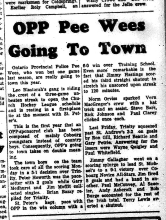 1964-11-18 Hockey - Boys - CCHL - OPP