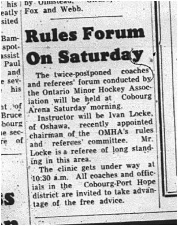 1964-11-18 Hockey - Rules Forum - OMHA