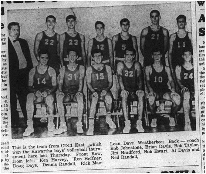 1964-11-18 School - Volleyball - Boys - CDCI East - Kawartha Boy_s Volleyball Tournament
