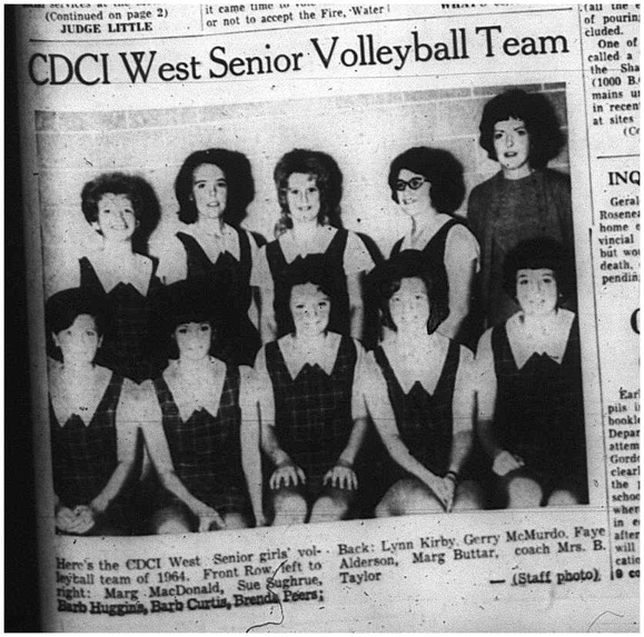 1964-11-18 School - Volleyball - Girls - CDCI West Seniors - Team Picture