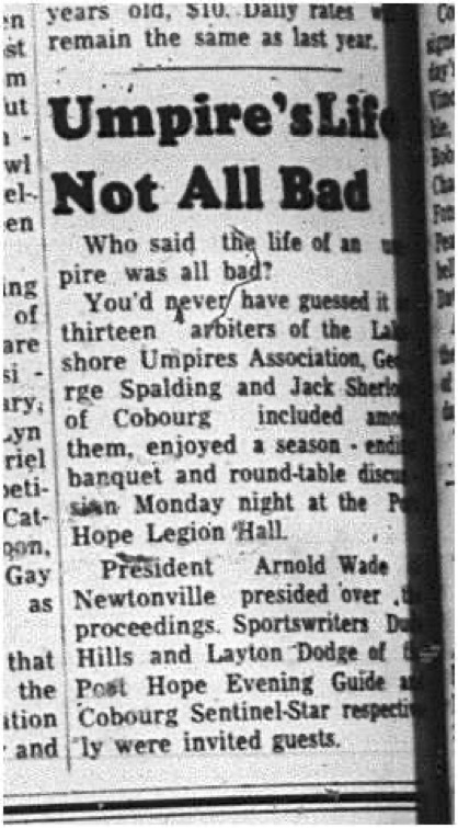 1964-11-18 Softball - Umpires Association Banquet