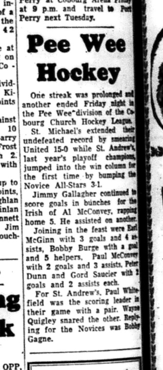 1964-11-25 Hockey - Boys - CCHL - Peewee Division - St. Michaels - St. Andrews