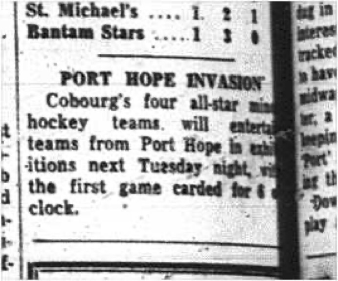 1964-12-02 Hockey - Boys - CCHL - Cobourg All-Stars - Port Hope