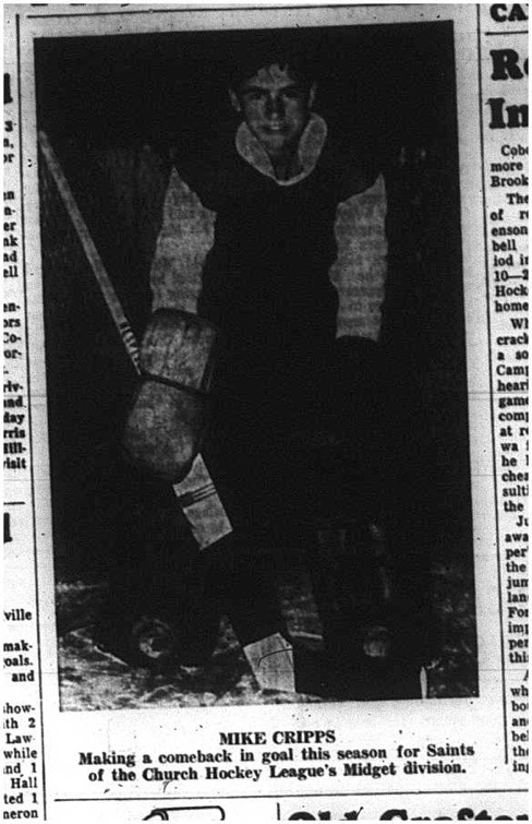 1964-12-02 Hockey - Boys - CCHL - Midget Division - Mike Cripps