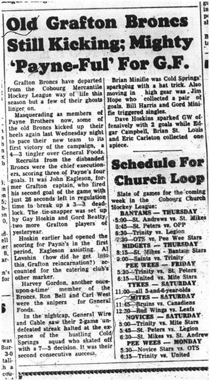 1964-12-02 Hockey - Boys - Cobourg Mercantile Hockey League - Grafton Broncs