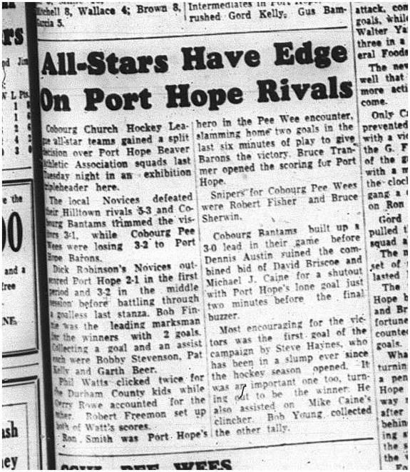 1964-12-16 Hockey - Boys - CCHL - All-Stars Vs. Port Hope