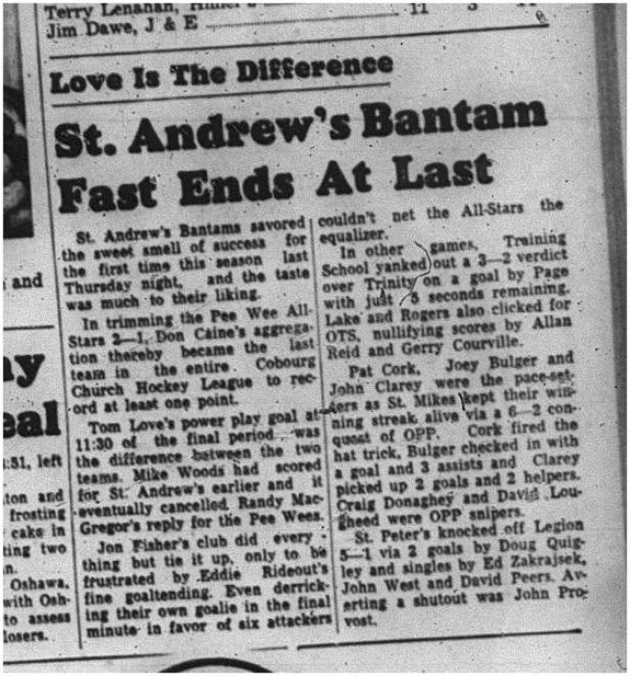 1964-12-16 Hockey - Boys - CCHL - St. Andrews Bantams