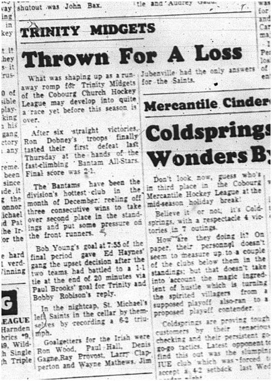 1964-12-23 Hockey - Boys - CCHL - Trinity - Midgets