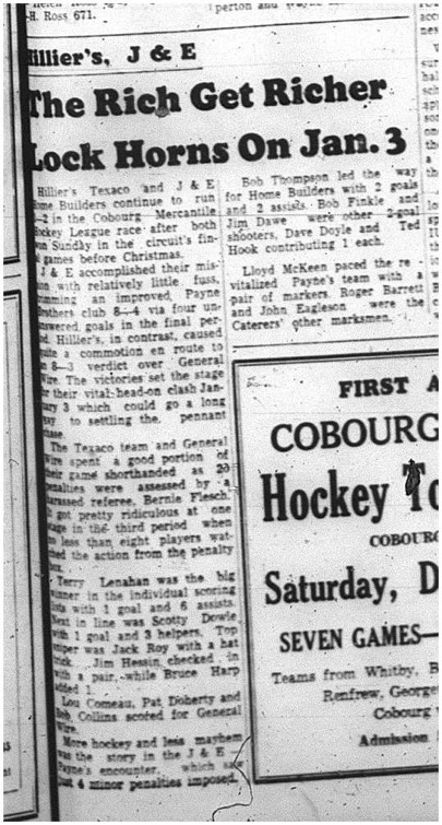 1964-12-23 Hockey - Men - Cobourg Mercantile Hockey League - Final Games - Christmas
