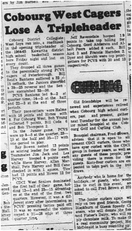 1964-12-23 School - Basketball - Boys - CDCI West Cagers - Tripleheader