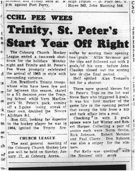 1965-01-06 Hockey - Boys - CCHL - Trinity - St. Peters - Peewees