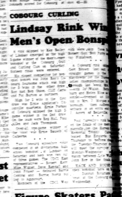 1965-01-13 Curling - Men - Cobourg Golf and Curling Club - Lindsay Rink - Bonspiel