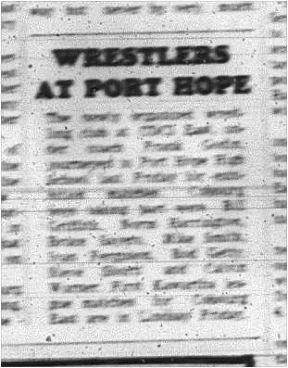 1965-01-13 School - Wrestling - CDCI East - Port Hope