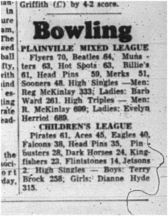 1965-01-27 Bowling - Mixed - Cobourg Childrens Bowling League