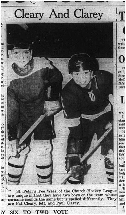 1965-02-02 Hockey - Boys - CCHL - St. Peters Peewee - Pat Cleary - Paul Clarey