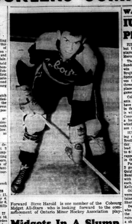 1965-02-03 Hockey - Boys - Cobourg Midget All-Stars - Steve Harold