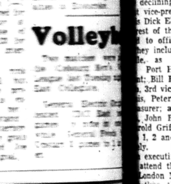 1965-02-03 Volleyball - Men - At CDCI East