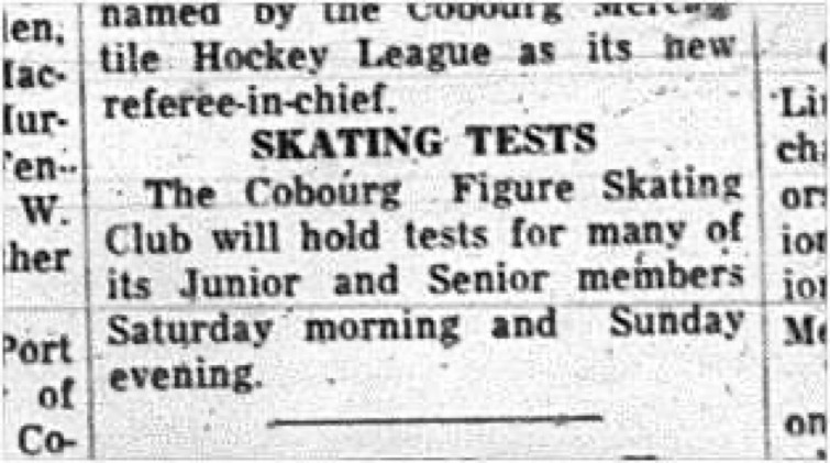 1965-02-10 Figure Skating - mixed - Cobourg Figure Skating Club - Tests