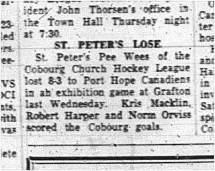 1965-02-10 Hockey - Boys - CCHL - St. Peters Vs. Port Hope Canadiens - Peewees