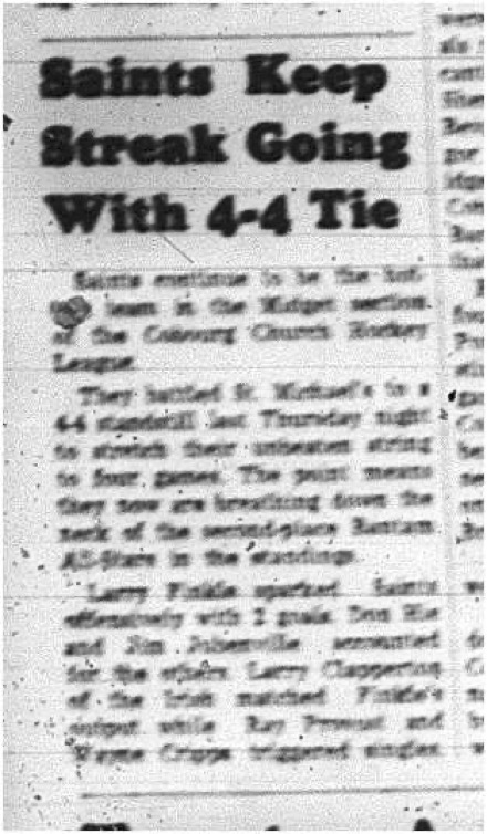 1965-02-17 Hockey - Boys - CCHL - Saints - Midget Section