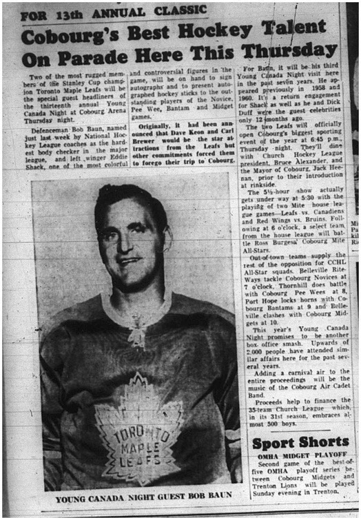 1965-02-17 Hockey - Boys - CCHL - Young Canada Night - Cobourg Arena