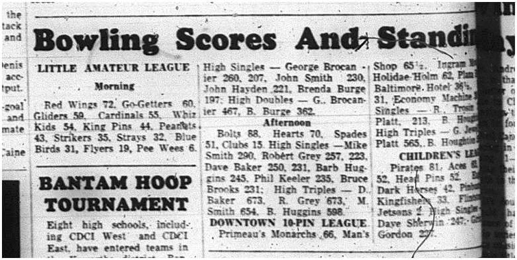 1965-03-03 Bowling - Mixed - Little Amateur League - Childrens League