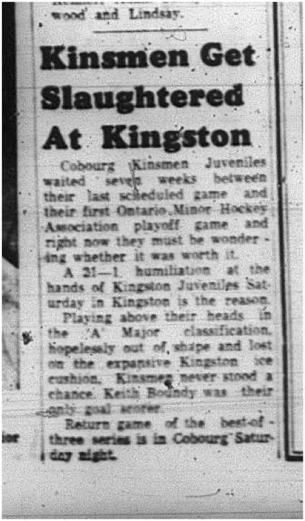 1965-03-03 Hockey - Boys - Cobourg Kinsmen Juveniles Vs. Kingston Juveniles