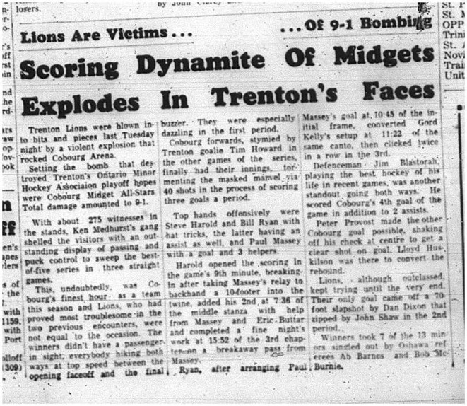 1965-03-03 Hockey - Boys - Cobourg Midget All-Stars Vs. Trenton Lions