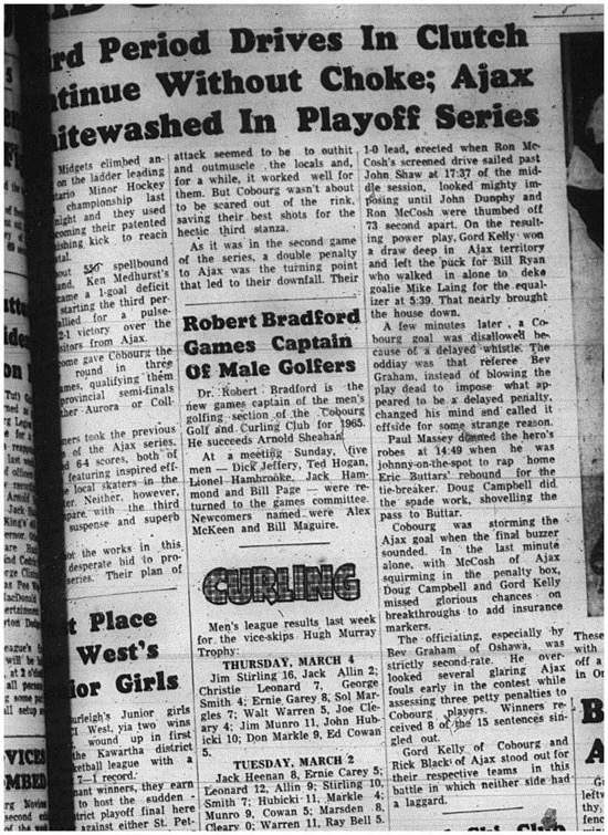 1965-03-10 Hockey - Boys - Cobourg Midgets Vs. Ajax