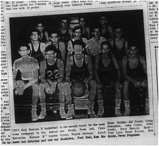 1965-03-10 School - Basketball - Boys - CDCI East Bantam B - Team Picture