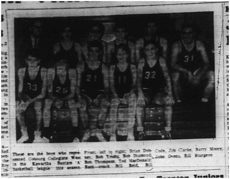 1965-03-10 School - Basketball - Boys - CDCI West - Kawartha Bantam A Basketball League - Team Picture