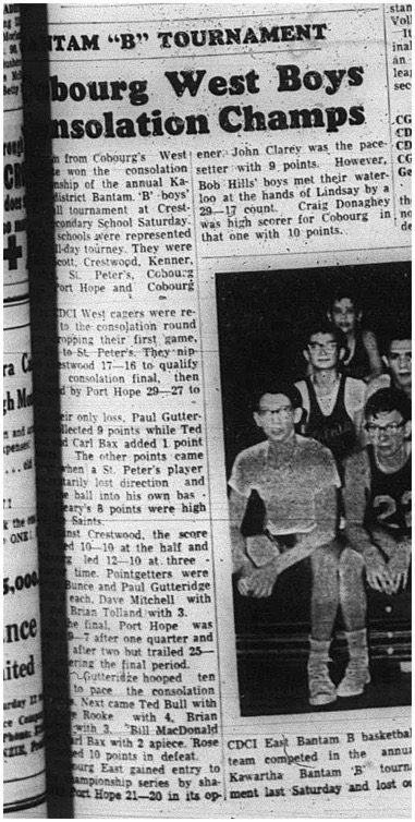 1965-03-10 School - Basketball - Boys - Kawartha Bantam B Boys Tournament