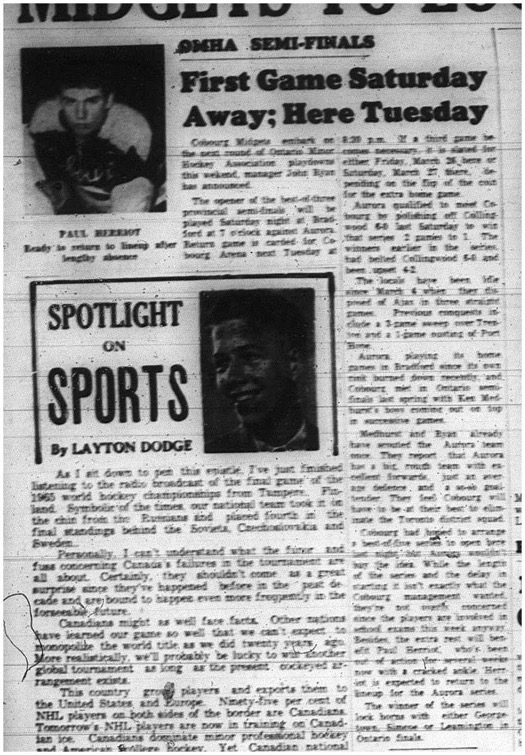 1965-03-17 Hockey - Boys - CCHL - Cobourg Midgets Vs. Aurora - OMHA